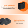 FLOOQ - Stoelpootdoppen - Ovaal - Zwart - FOSS