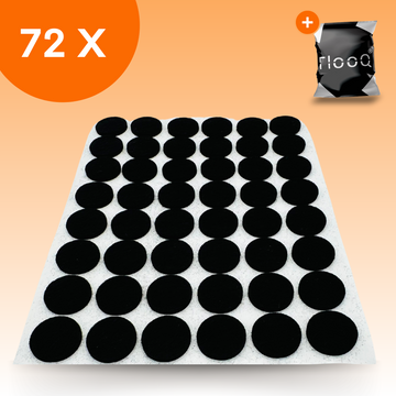 FLOOQ - Självhäftande Möbelfilt - 72 stycken - 1,5 cm dia