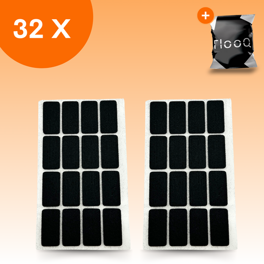 FLOOQ – Selbstklebender Möbelfilz – 32 Stück – 3 x 1,5 cm