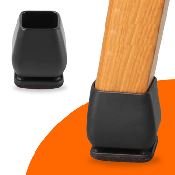 FLOOQ - Stolsocklar Pro - Fyrkant - Svart - Florian