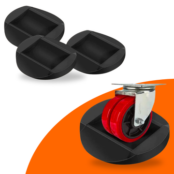 FLOOQ Golvskydd Hjul - Svart - Fatima