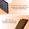 FLOOQ Anti Rep Skrapande Självhäftande Möbelfilt Brun - 24 x 12 cm - 3mm tjock