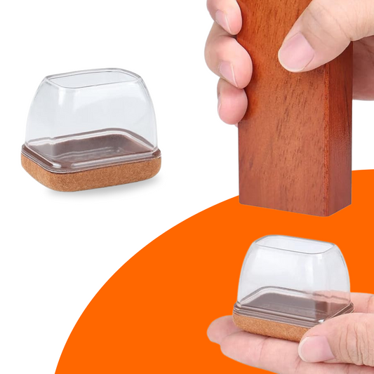 FLOOQ - Stuhlbeinkappen - Rechteckig transparent - Friso