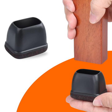 FLOOQ - Stolsocklar - Rektangulär svart - Friso