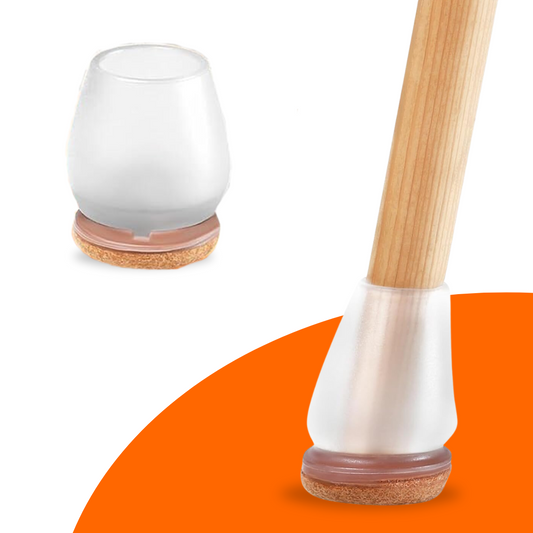 FLOOQ – Stuhlbeinkappen Pro – Rund – Transparent – Floor