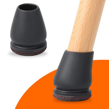 FLOOQ - Stolsocklar Pro - Rund - Svart - Floor