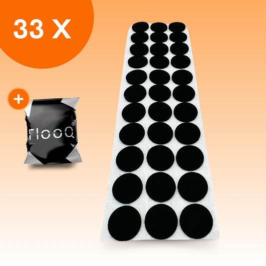 FLOOQ – Selbstklebender Möbelfilz – 33 Stück – 2,4 cm Durchmesser