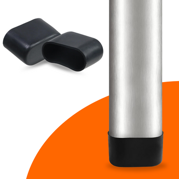 FLOOQ - Stoelpootdoppen - Ovaal - Zwart - FOSS