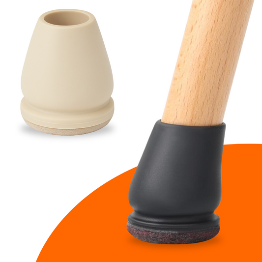 FLOOQ – Stuhlbeinkappen Pro – Rund – Beige – Floor