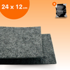 FLOOQ Anti Rep Skrapande Självhäftande Möbelfilt Mörkgrå - 24 x 12 cm - 3mm tjock