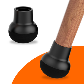 FLOOQ - Stolsocklar Pro Sned - Rund - Svart - Fabian