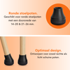 FLOOQ - Stoelpootdoppen Pro Schuin - Rond - Zwart - Fermin