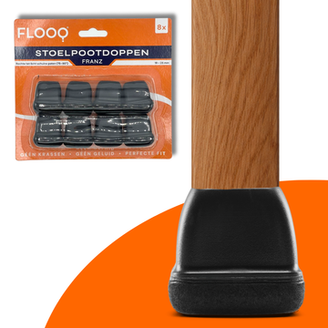 FLOOQ - Premium stoelpootdoppen vierkant - Franz - 12 sets - 1 doos