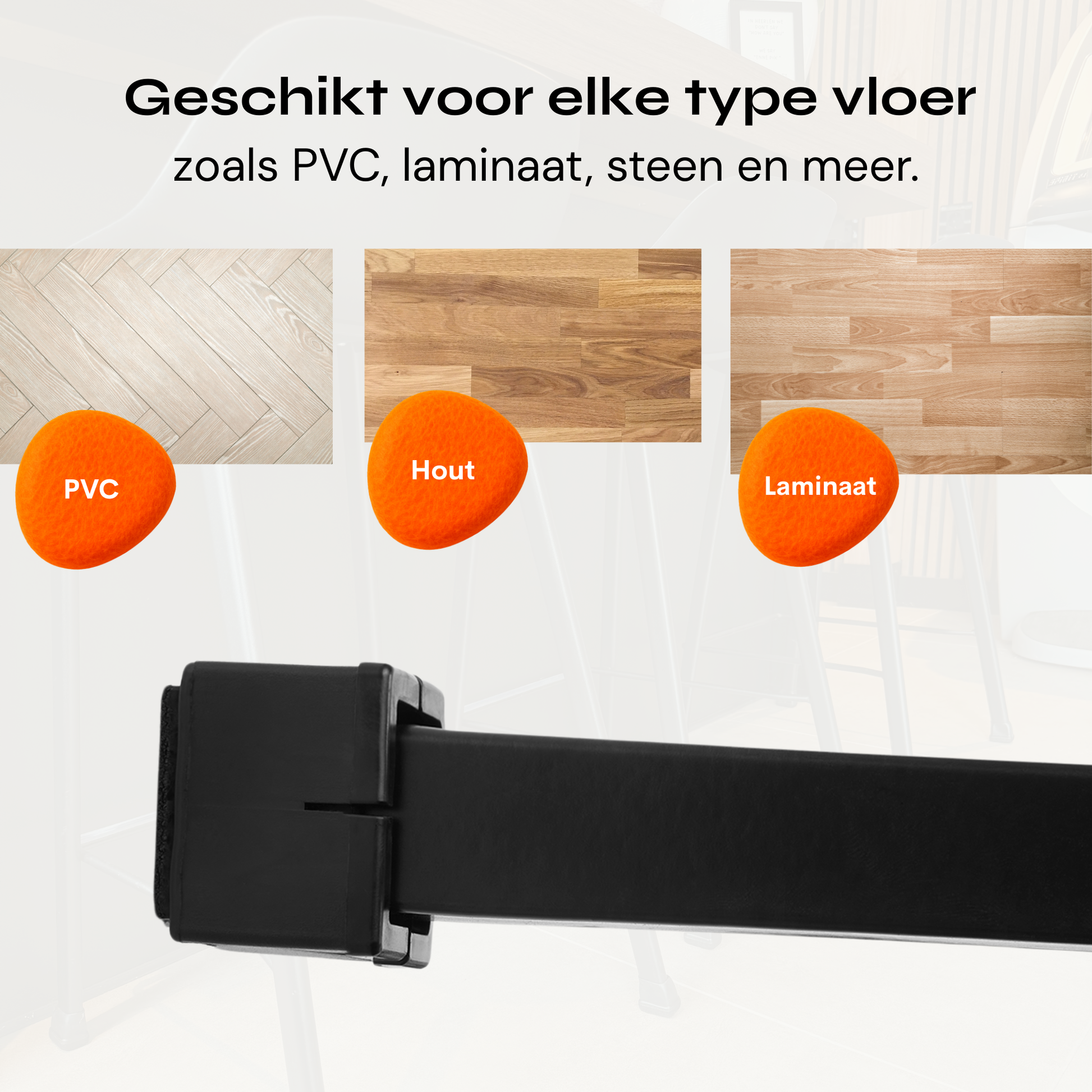 Stoelpootdoppen vierkant / rechthoek, ook met vilt of teflon Stoelpootdoppen vierkant / rechthoek, ook met vilt of teflon