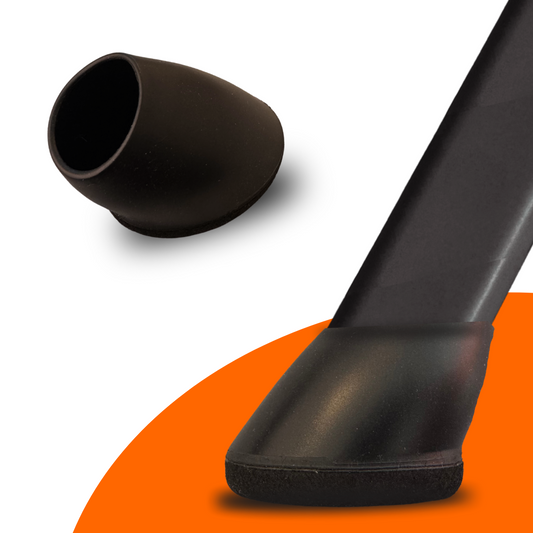 FLOOQ - Stuhlbeinkappen - Oval schräg schwarz - Finn