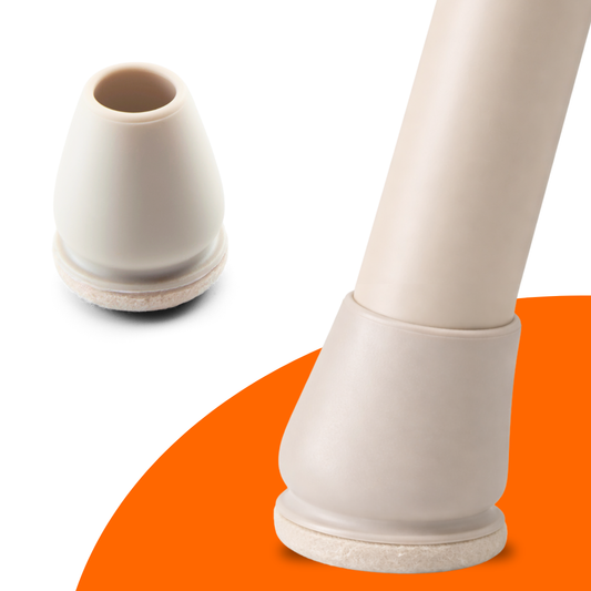 FLOOQ - Stolsocklar Pro - Rund - Beige - Golv