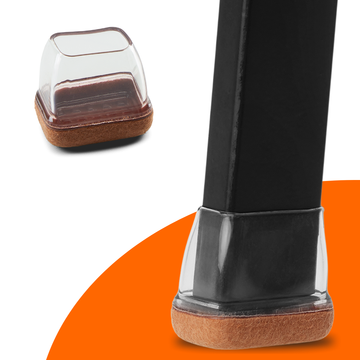 FLOOQ - Stuhlbeinkappen - Rechteckig transparent - Friso