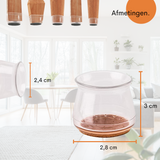 FLOOQ - Stoelpootdoppen - Hoge transparantie - 20-34mm