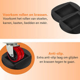 FLOOQ Vloerbeschermer Wieltjes - Zwart
