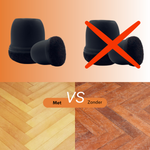 FLOOQ - Stoelpootdoppen - Flexibel - Zwart
